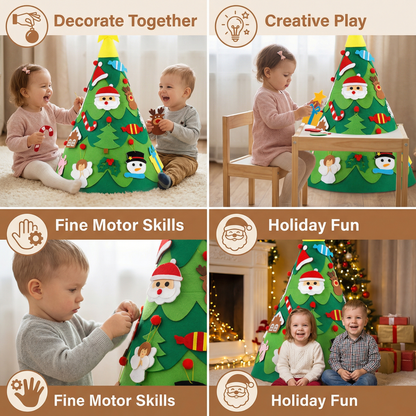 Montessori 3D Felt Christmas Tree