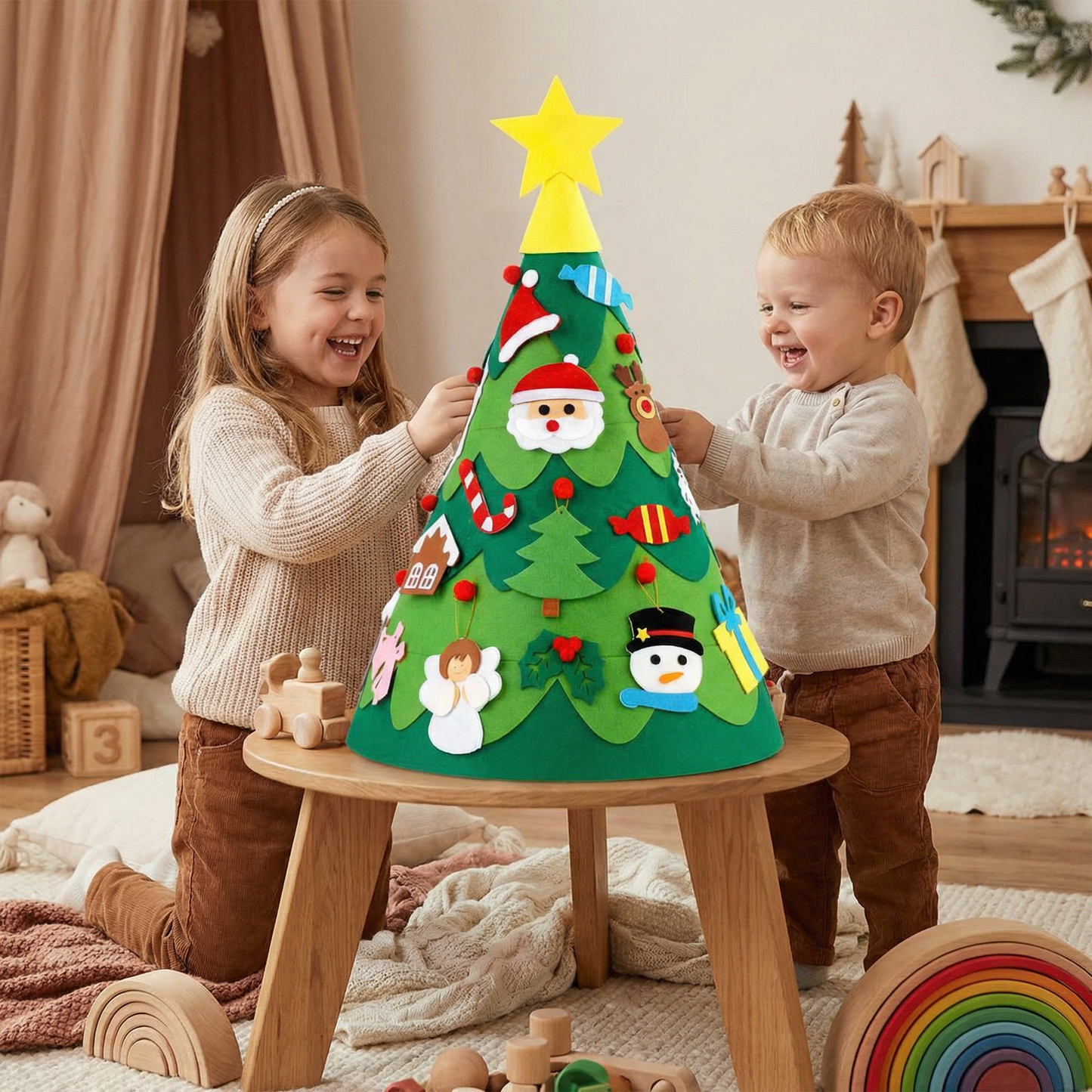Montessori 3D Felt Christmas Tree