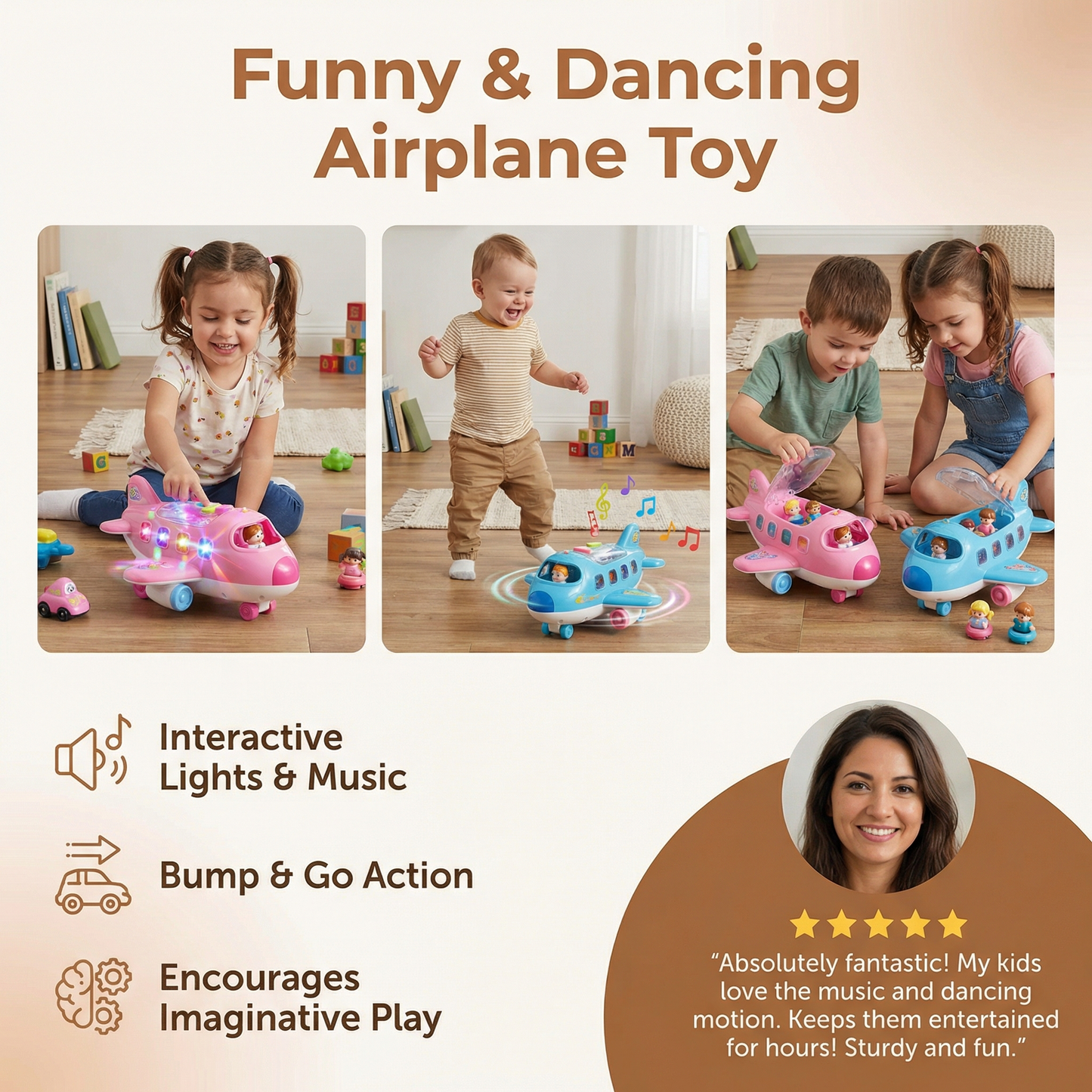 Funny & Dancing Airplane Toy