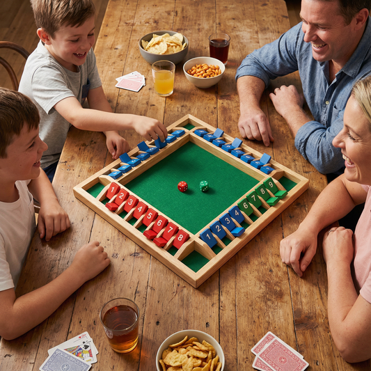Shut The Box Family Flip Game – 4 Player Set