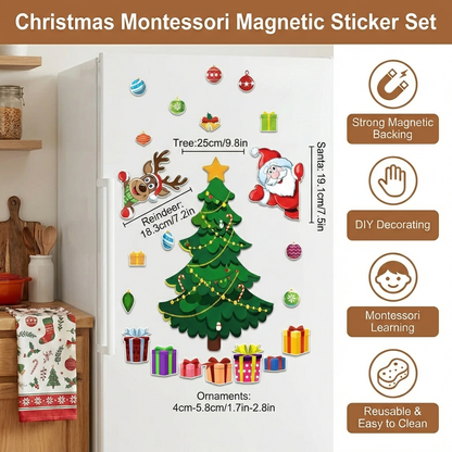 Christmas Montessori Magnetic Sticker Set for DIY Decorating