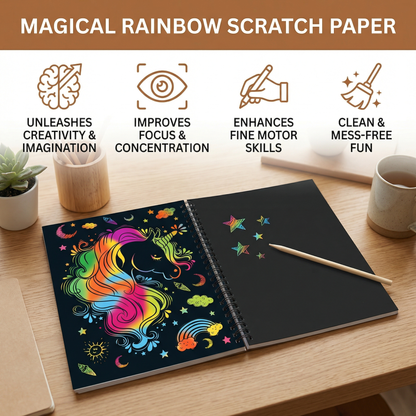 Magical Rainbow Scratch Paper