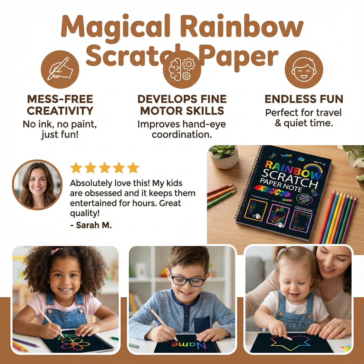 Magical Rainbow Scratch Paper