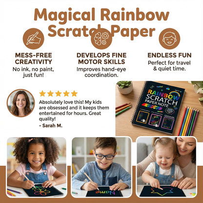 Magical Rainbow Scratch Paper
