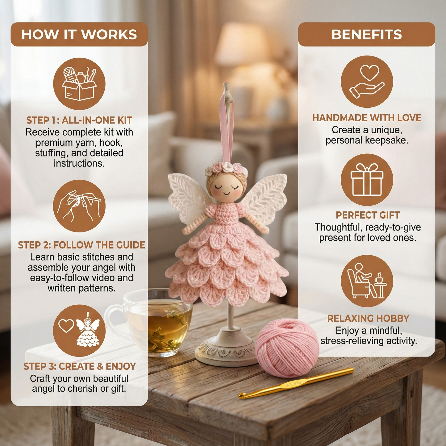 DIY Crocheted Angel Kit