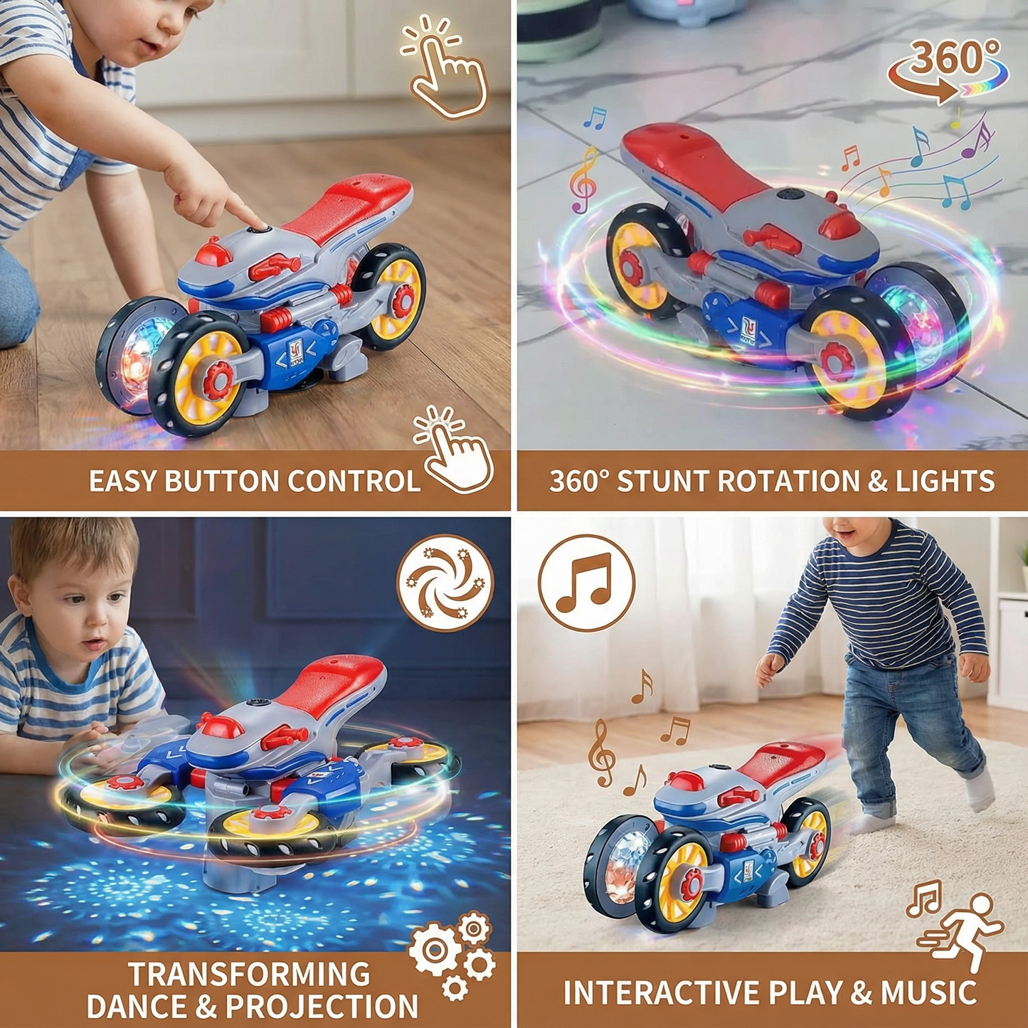 Light-Up Musical Dancing Motorbike