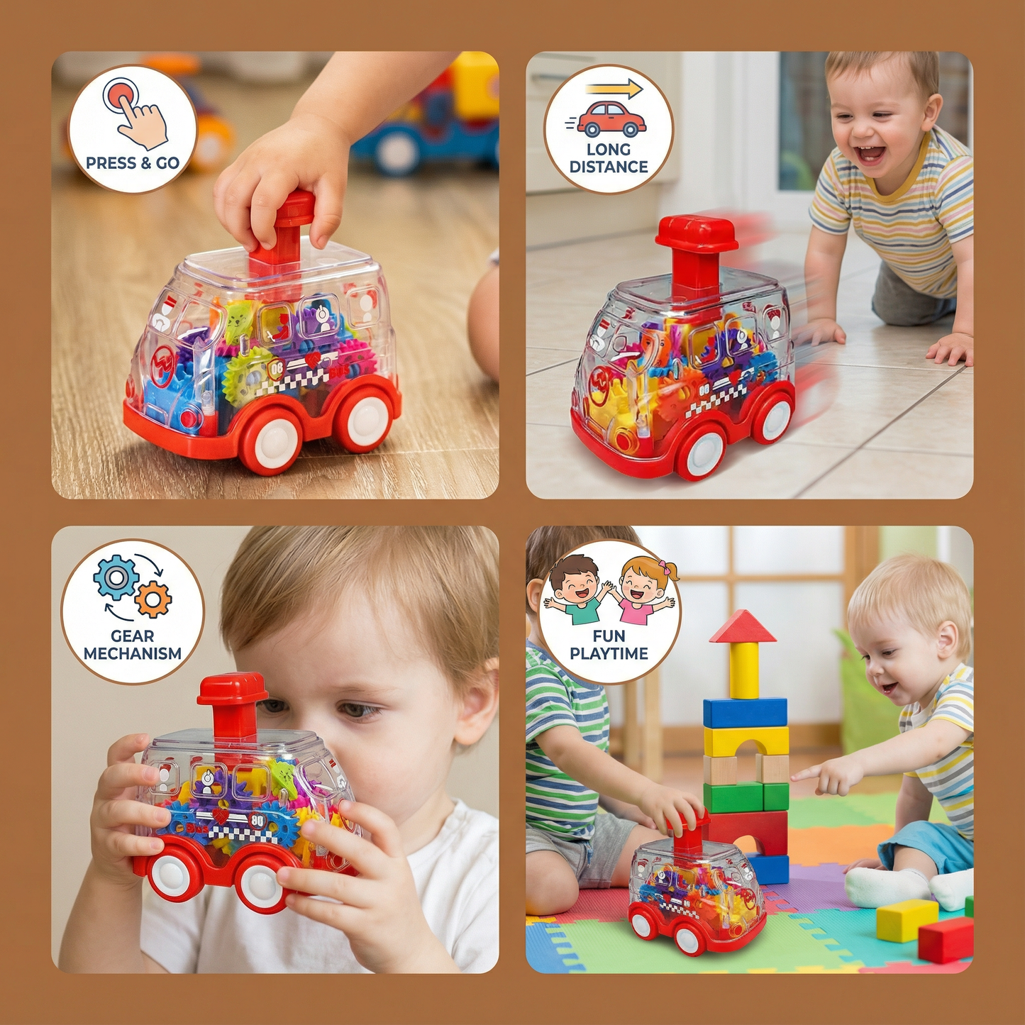 Press & Go – Gear Wheel Cars