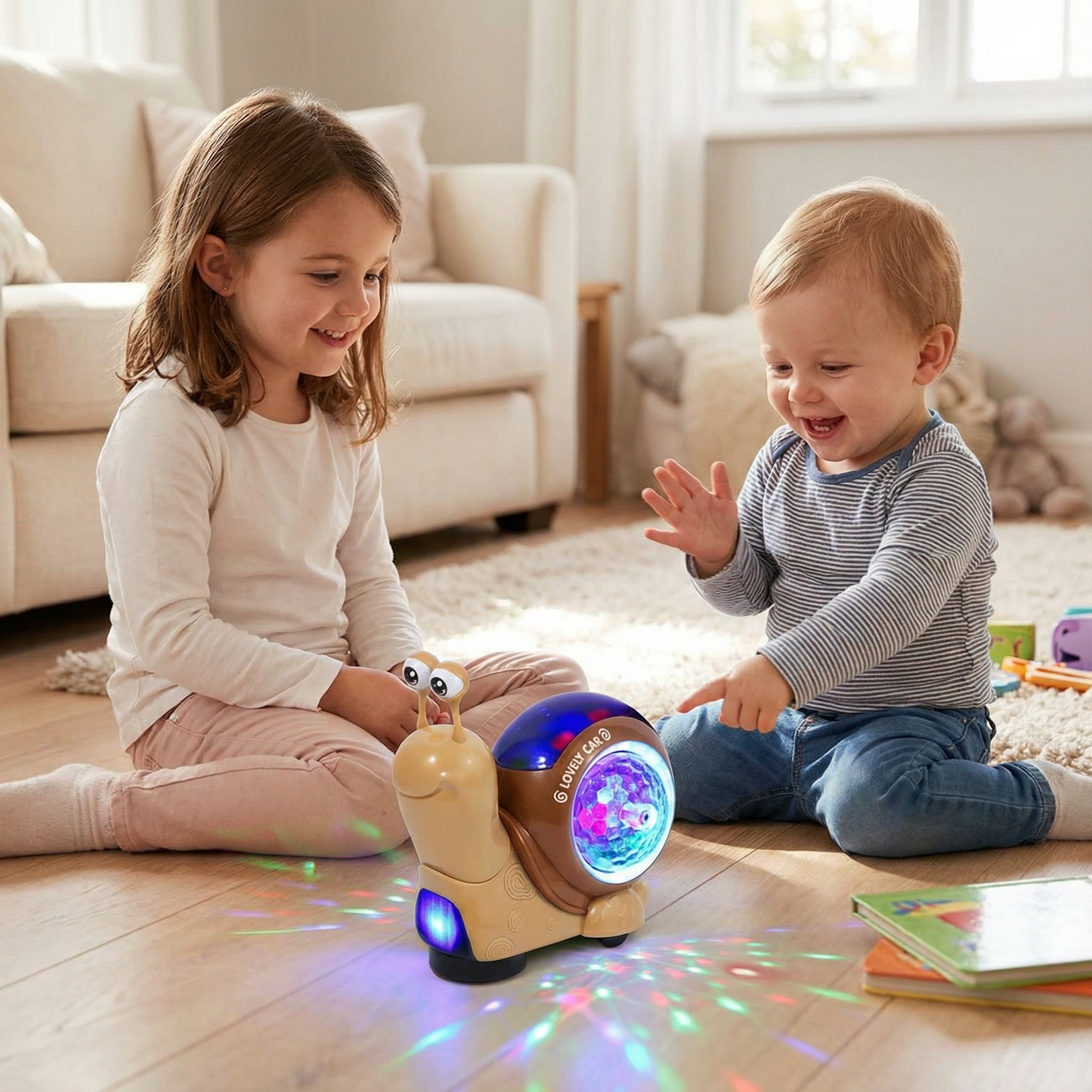 Glowing and Music Playing Crawling Snail Toy