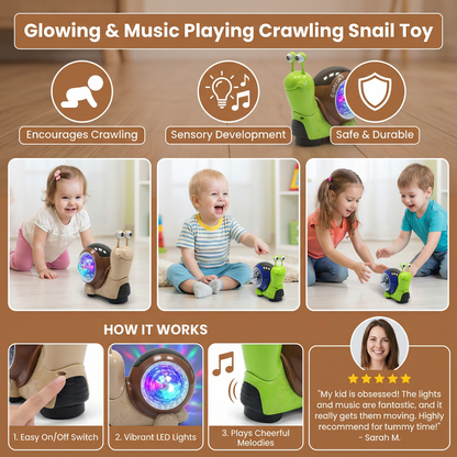 Glowing and Music Playing Crawling Snail Toy