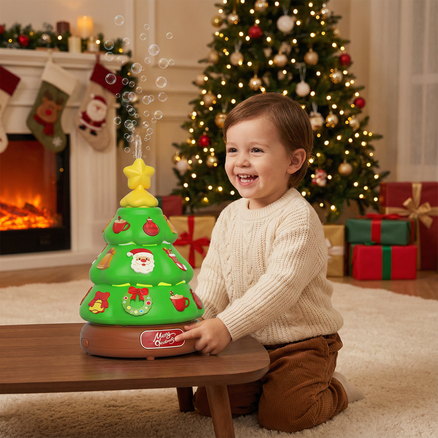 Music Bubble Christmas Tree with Stickers for Decorating