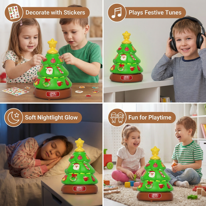 Music Bubble Christmas Tree with Stickers for Decorating