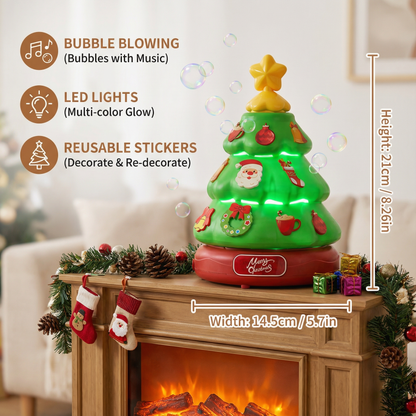 Music Bubble Christmas Tree with Stickers for Decorating
