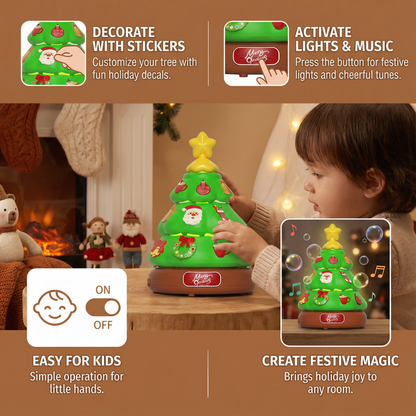 Music Bubble Christmas Tree with Stickers for Decorating