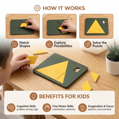 Wooden Tangram Puzzle Game