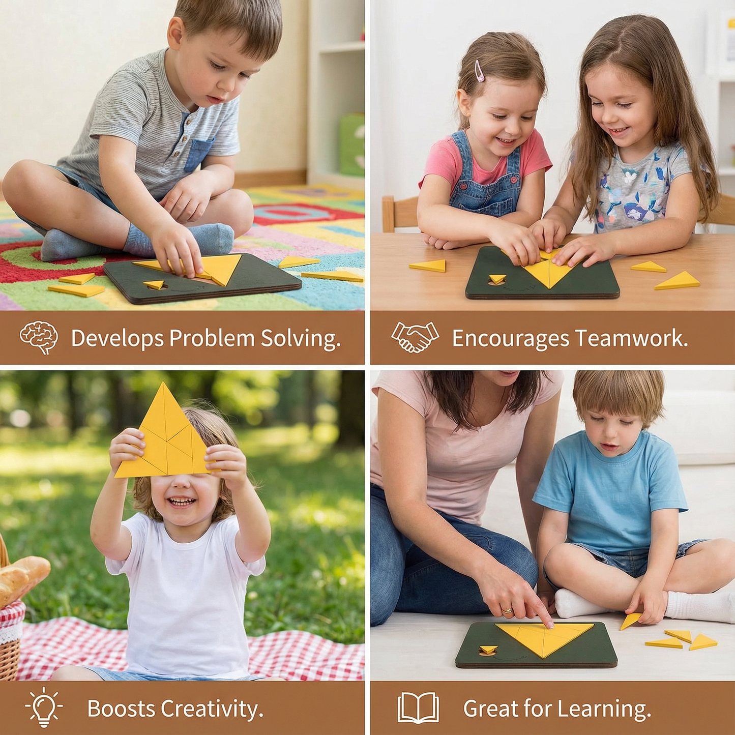 Wooden Tangram Puzzle Game