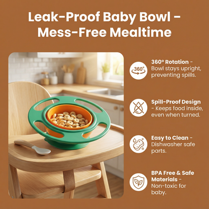 Leak-Proof Baby Bowl – Mess-Free Mealtime
