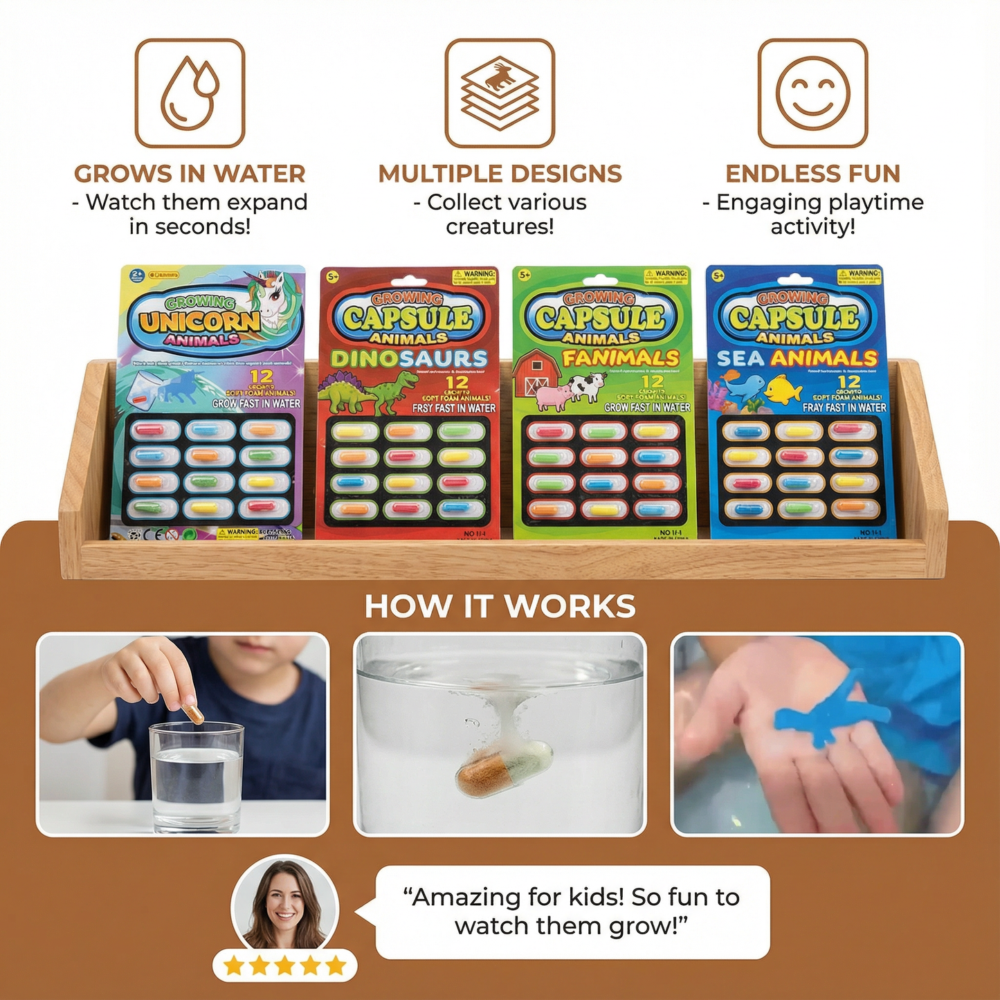 Magical Water Animal Growth Capsules