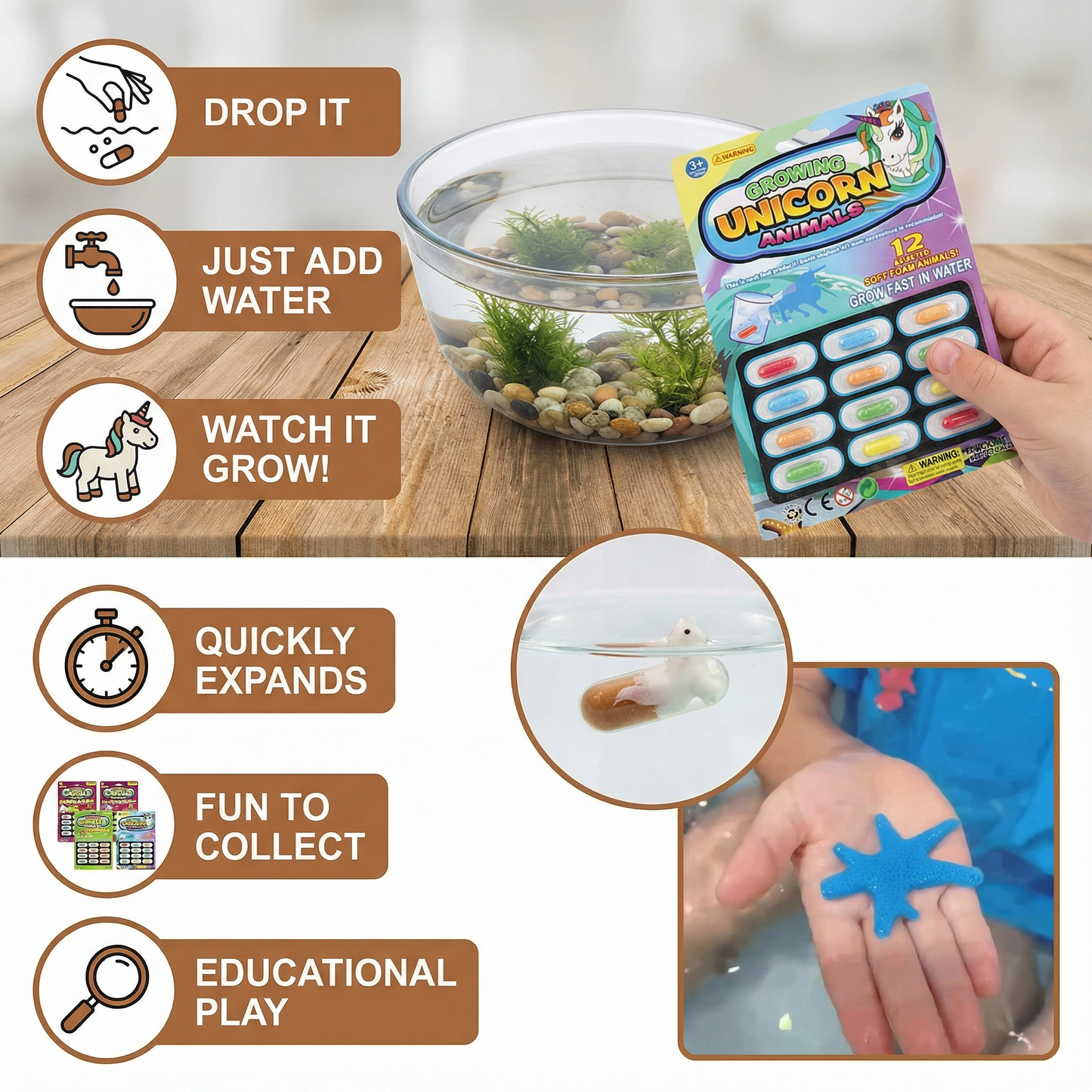 Magical Water Animal Growth Capsules