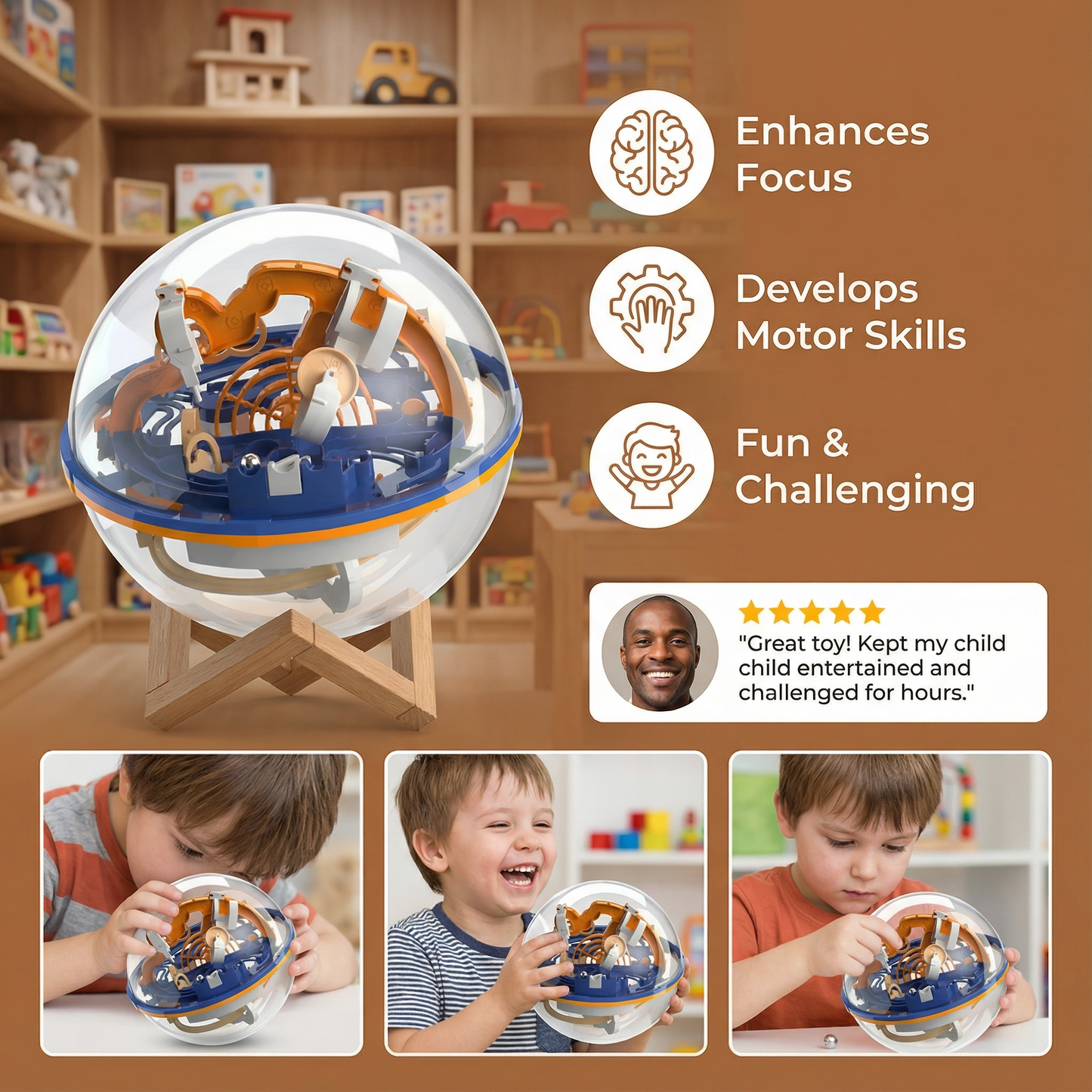 3D Maze Ball Toy