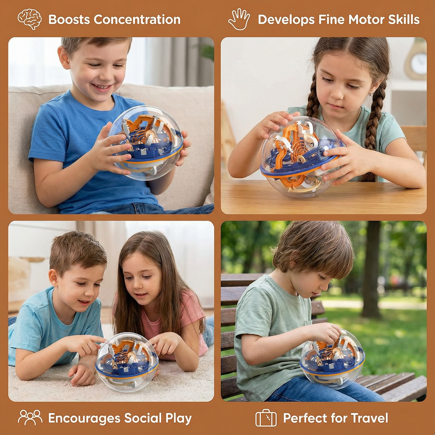 3D Maze Ball Toy