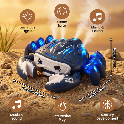 Luminous and Steam-Spraying Music Crab