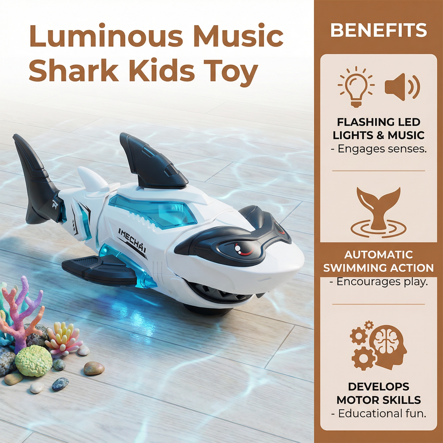 Luminous Music Shark Kids Toy