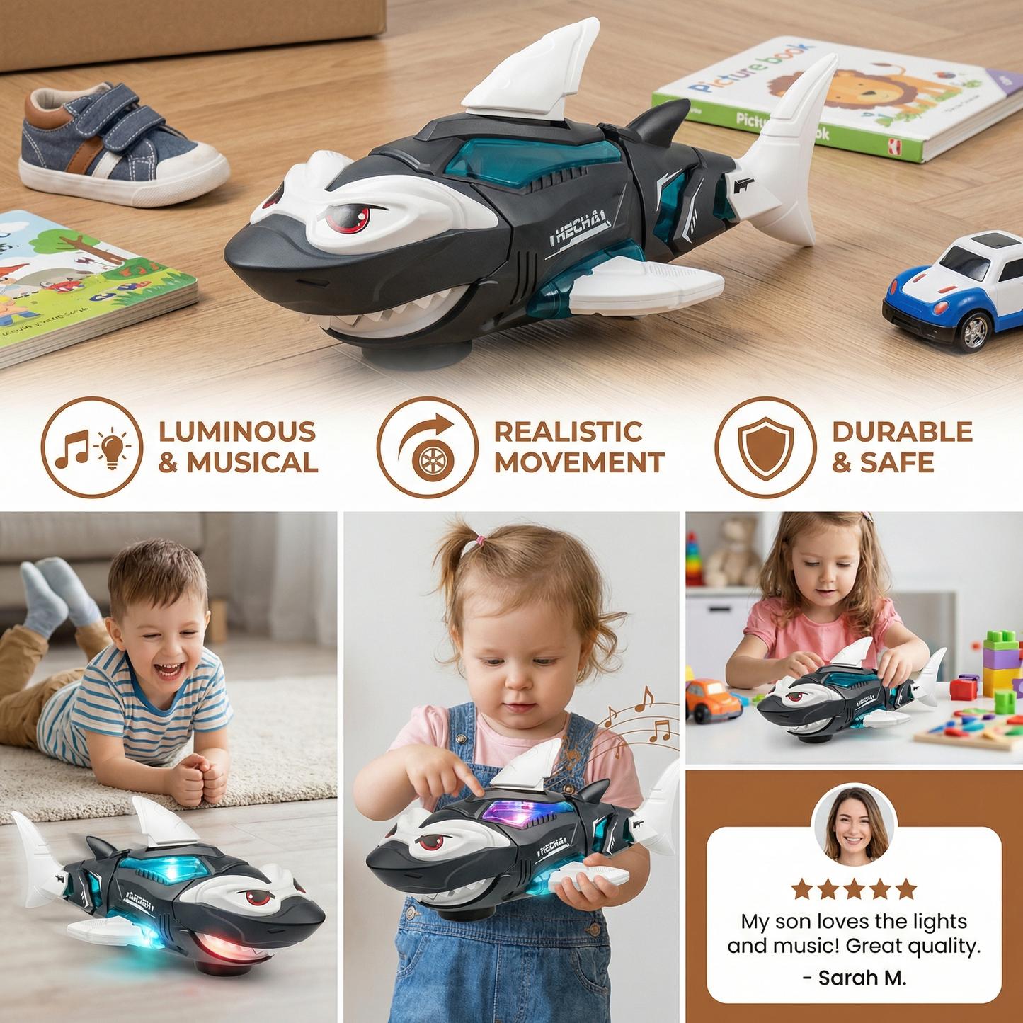 Luminous Music Shark Kids Toy