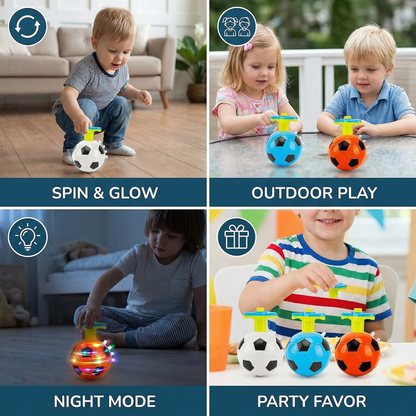 Luminous LED Football Spinning Top Toy