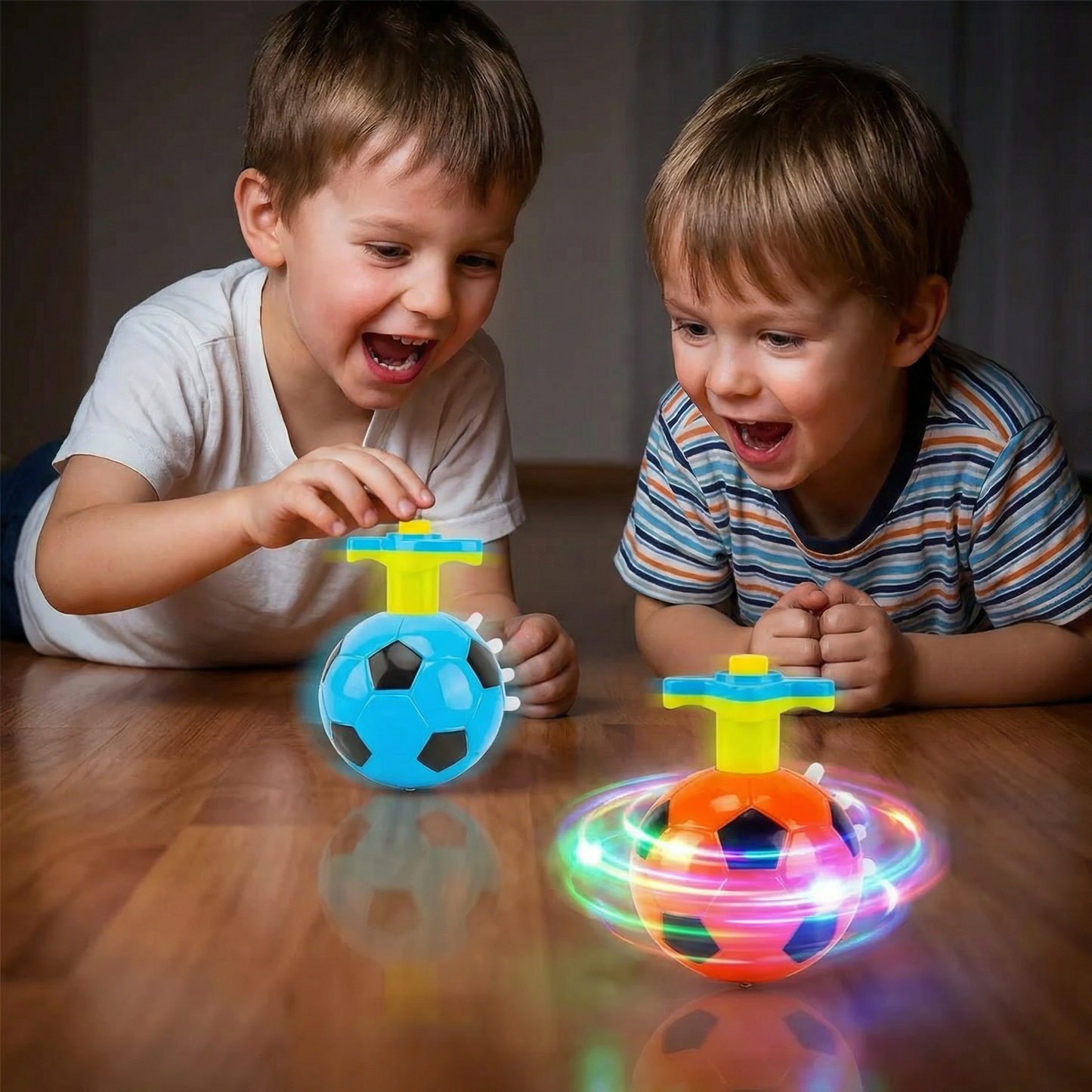 Luminous LED Football Spinning Top Toy