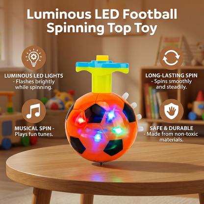 Luminous LED Football Spinning Top Toy