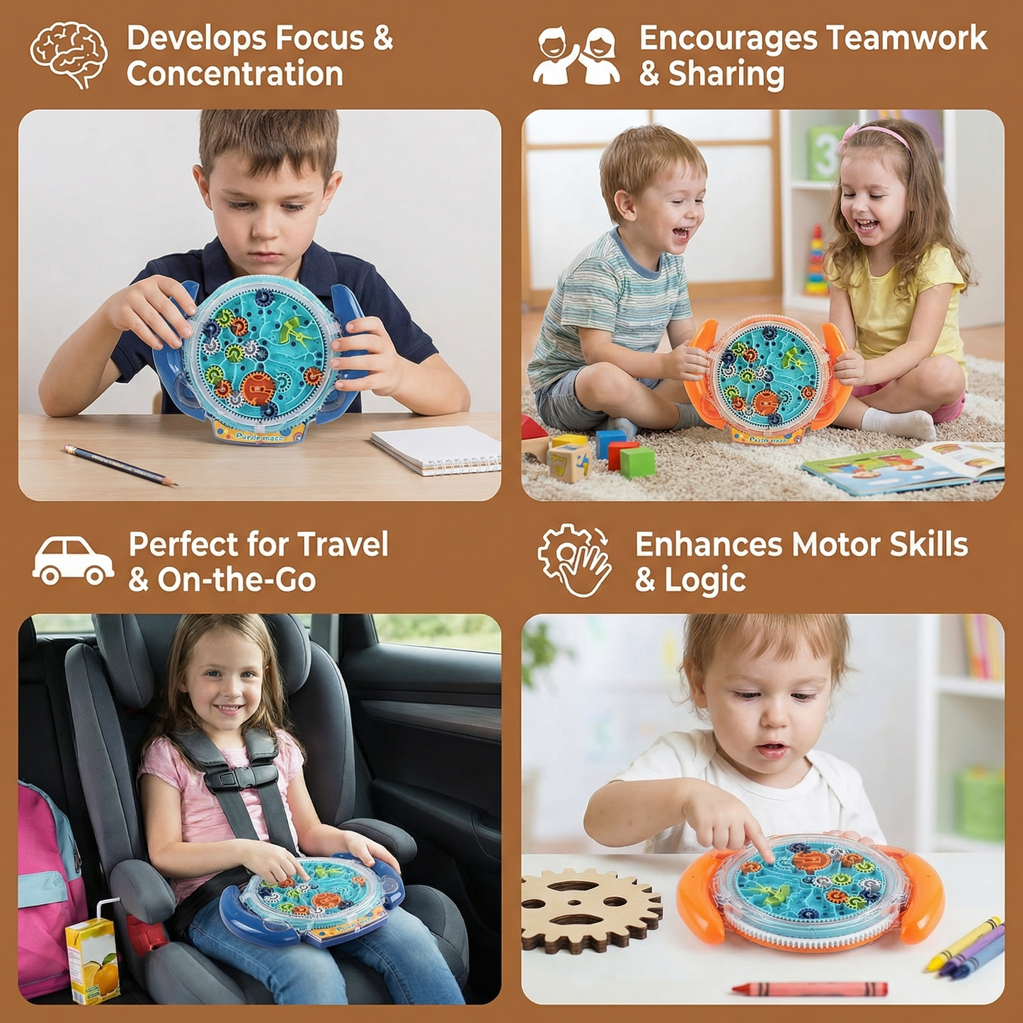 3D Ball Maze Wheel – Skill and Learning Game