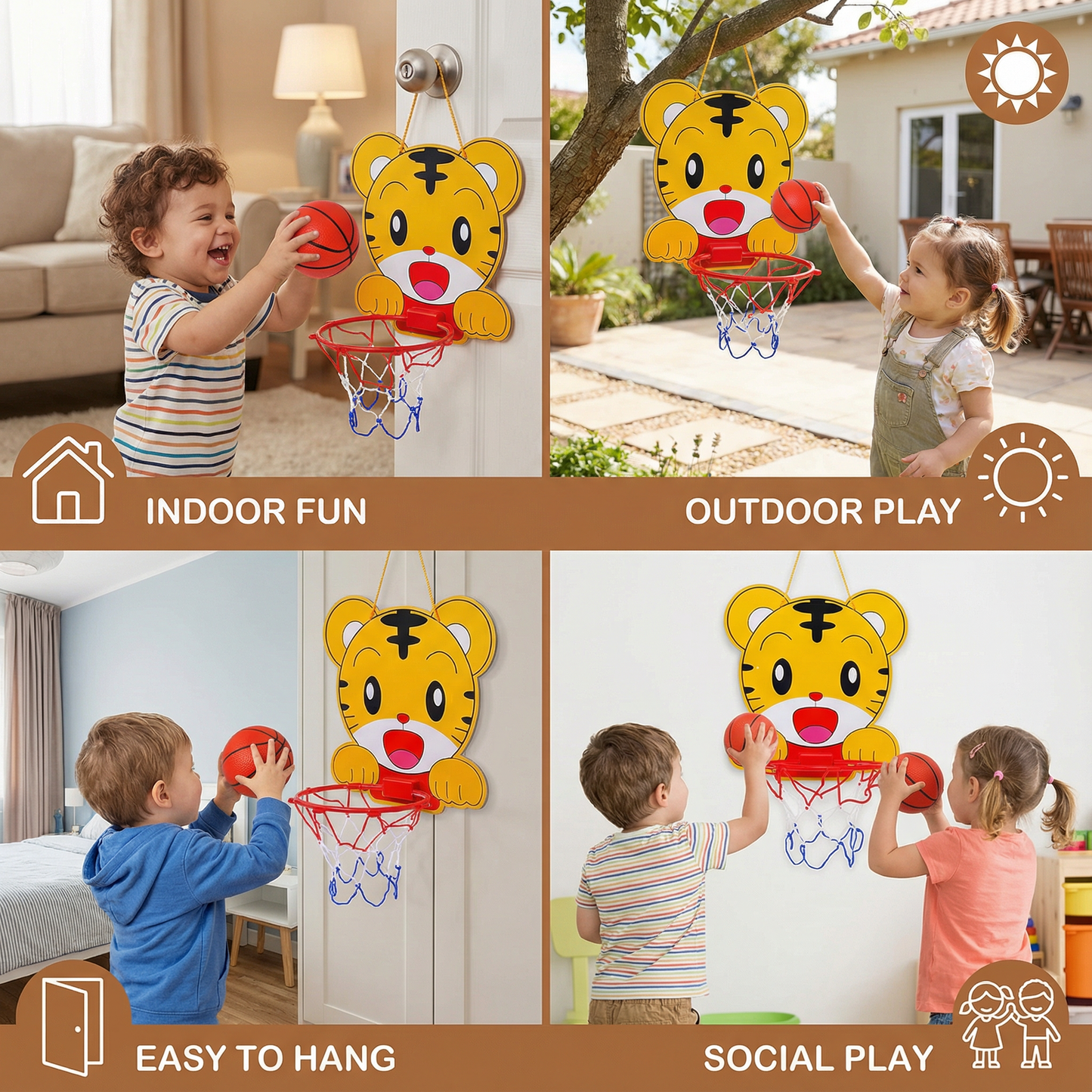 Cute Animal Basketball Set for Kids