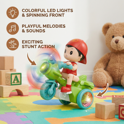 Light-Up Musical Kids Stunt Scooter Toy
