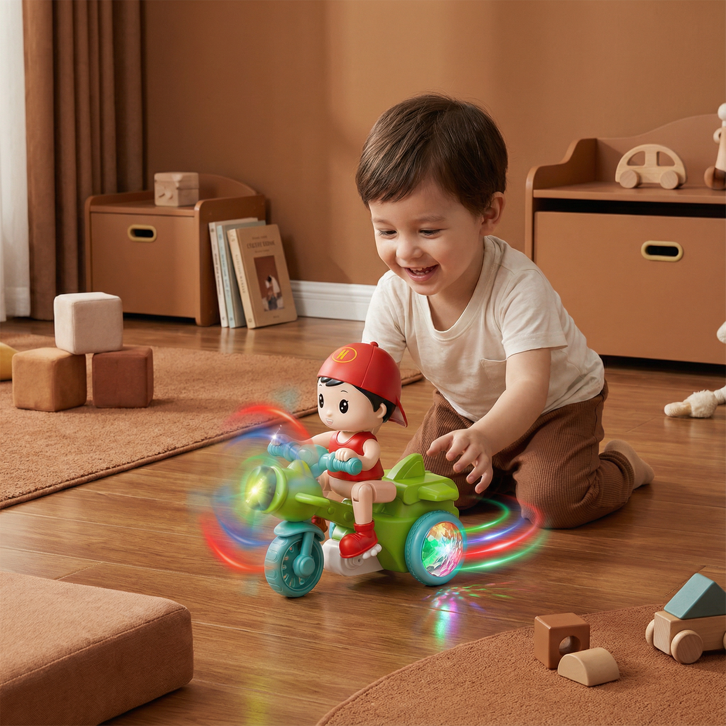 Light-Up Musical Kids Stunt Scooter Toy