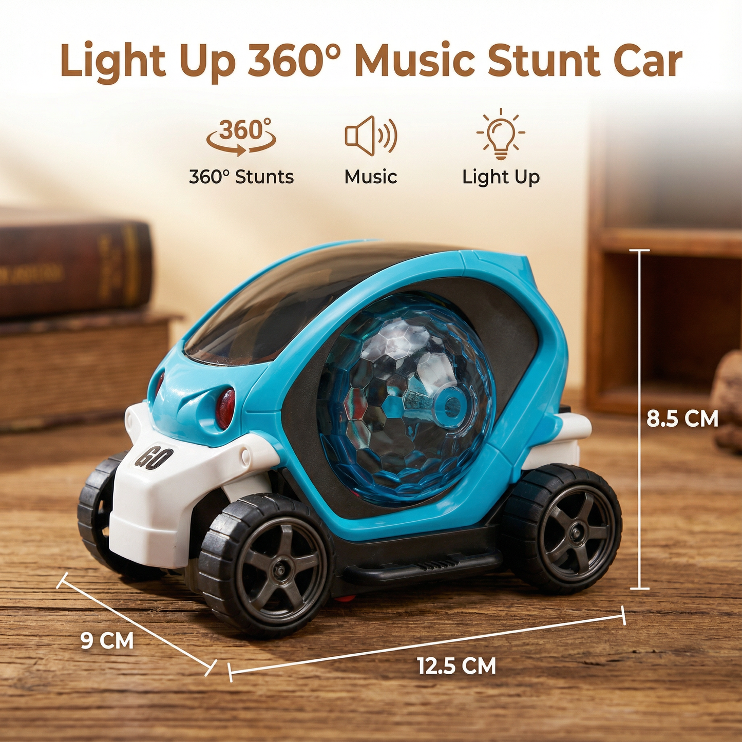 Light Up 360° Music Stunt Car