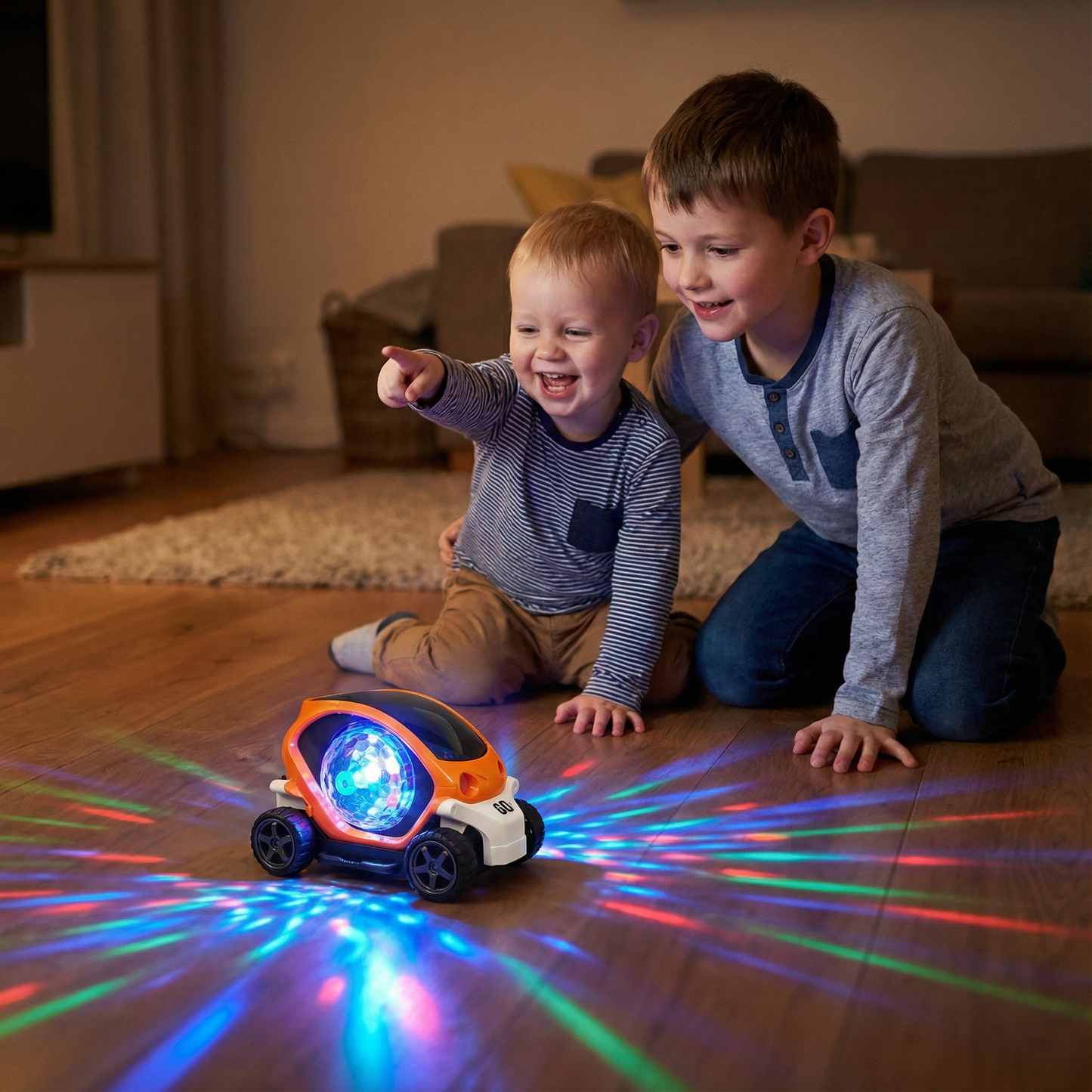Light Up 360° Music Stunt Car