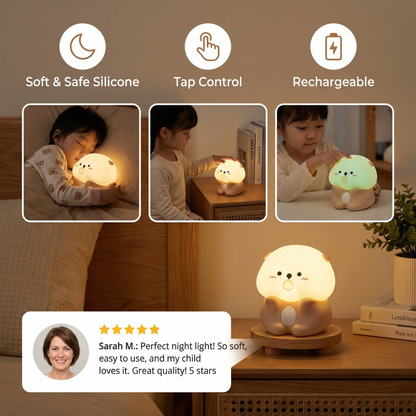 Adorable Bubble-Blowing Otter Silicone Night Lamp