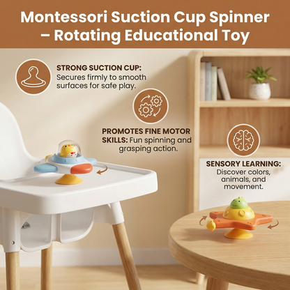 Montessori Suction Cup Spinner – Rotating Educational Toy