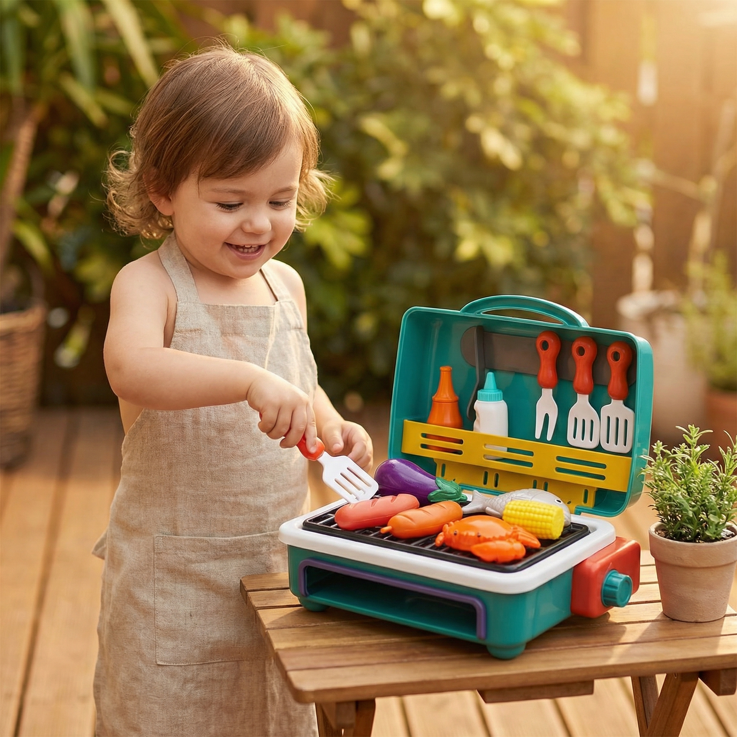 My first BBQ Grill – Children's Kitchen with Smoke Effect and Colour-Changing Food