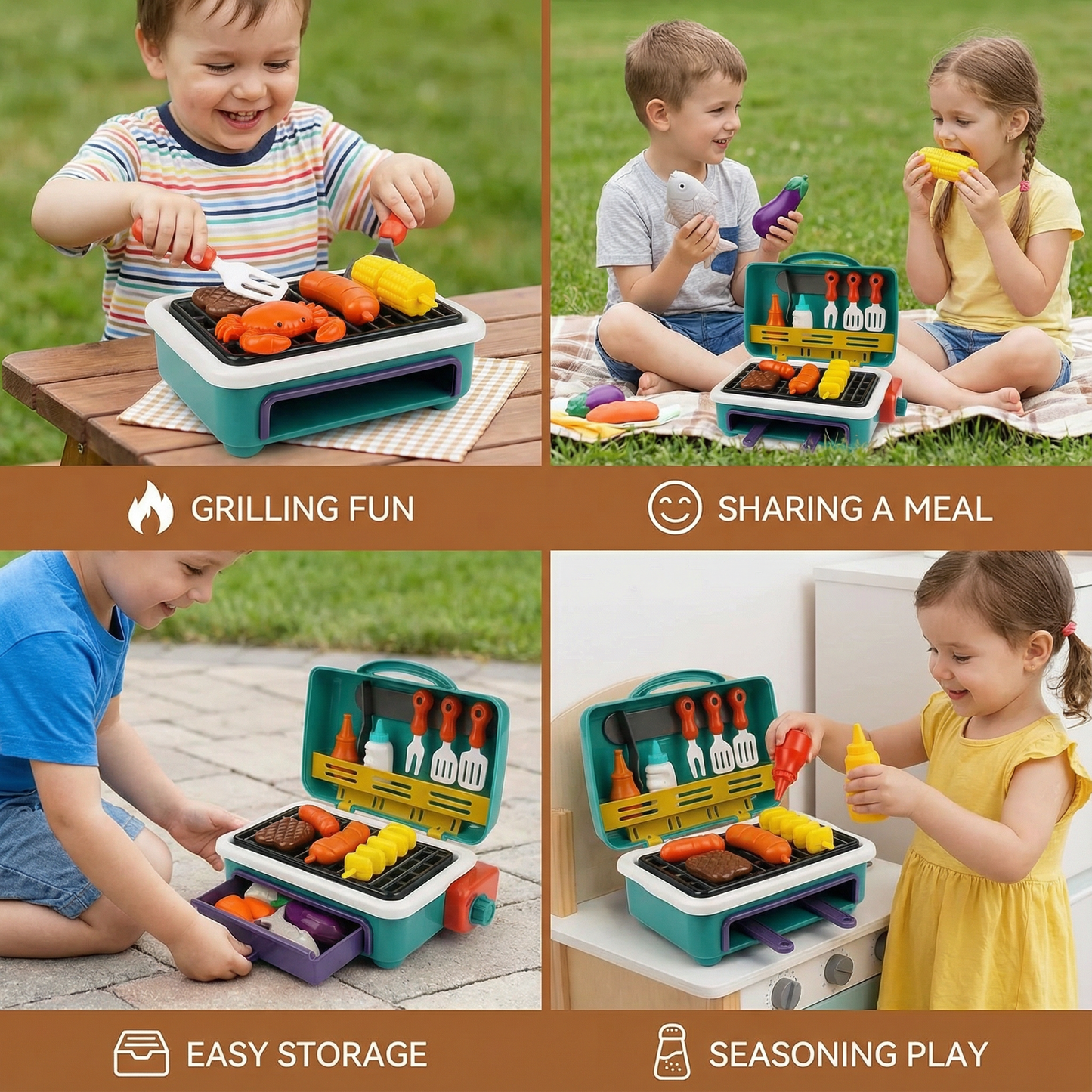 My first BBQ Grill – Children's Kitchen with Smoke Effect and Colour-Changing Food