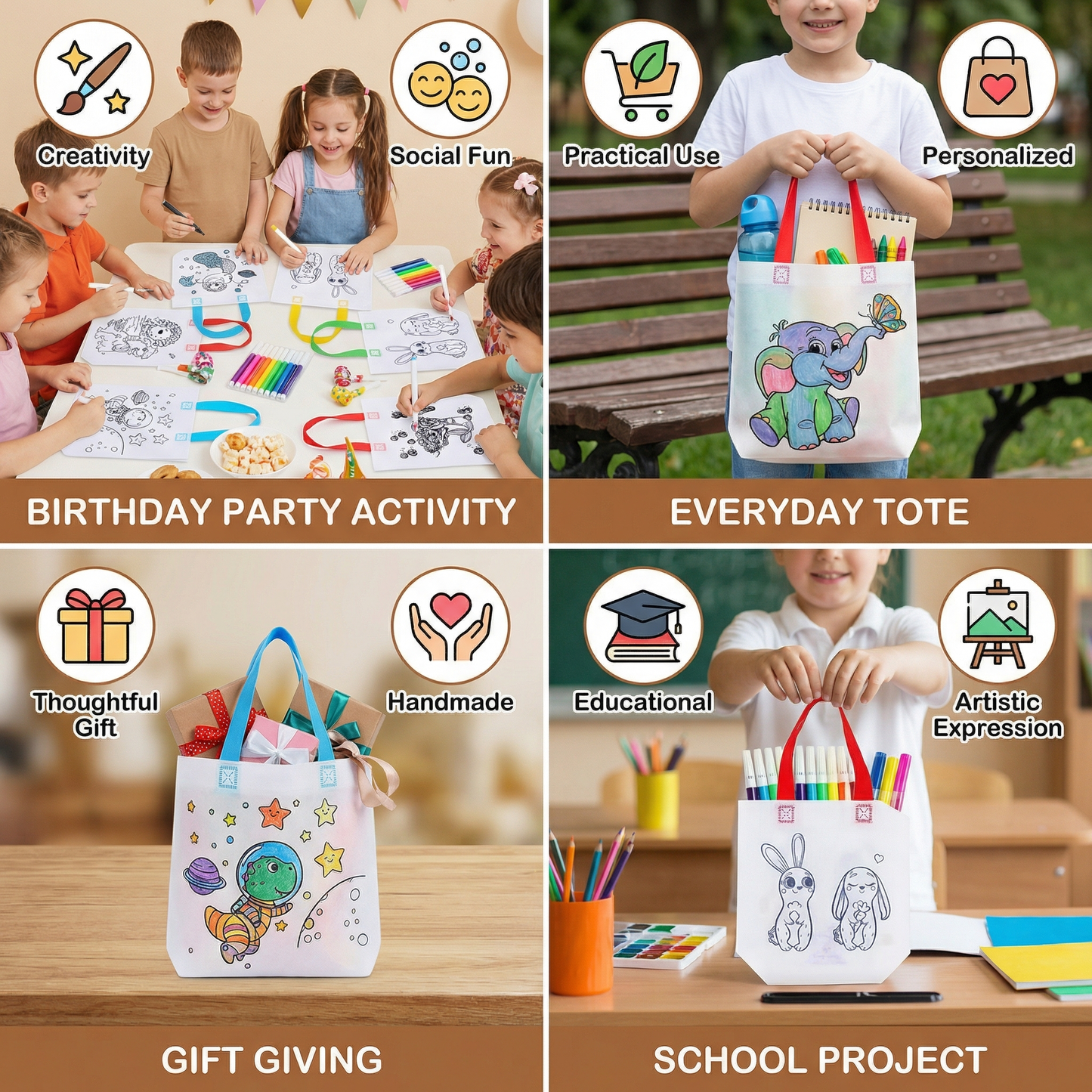 DIY Painting Bag Set with Pens