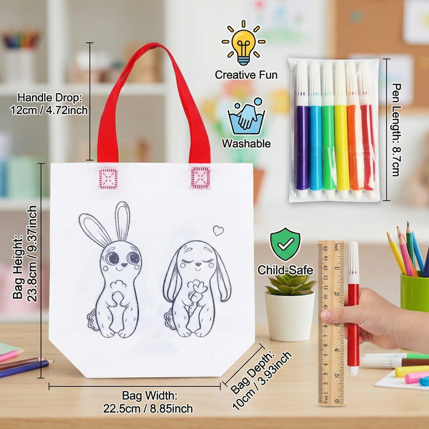 DIY Painting Bag Set with Pens