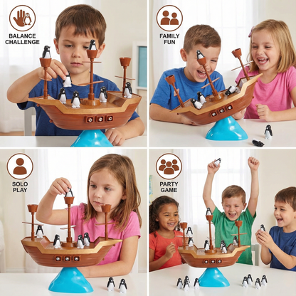 Penguin Pirate Ship Balance Game