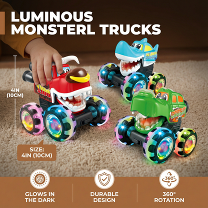 Luminous monster truck toy cars