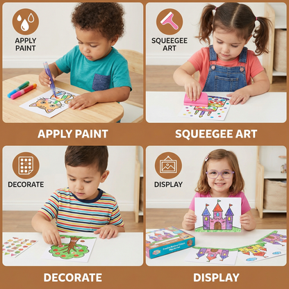 Creative Rainbow Colours Wipe Art Set