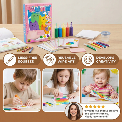 Creative Rainbow Colours Wipe Art Set