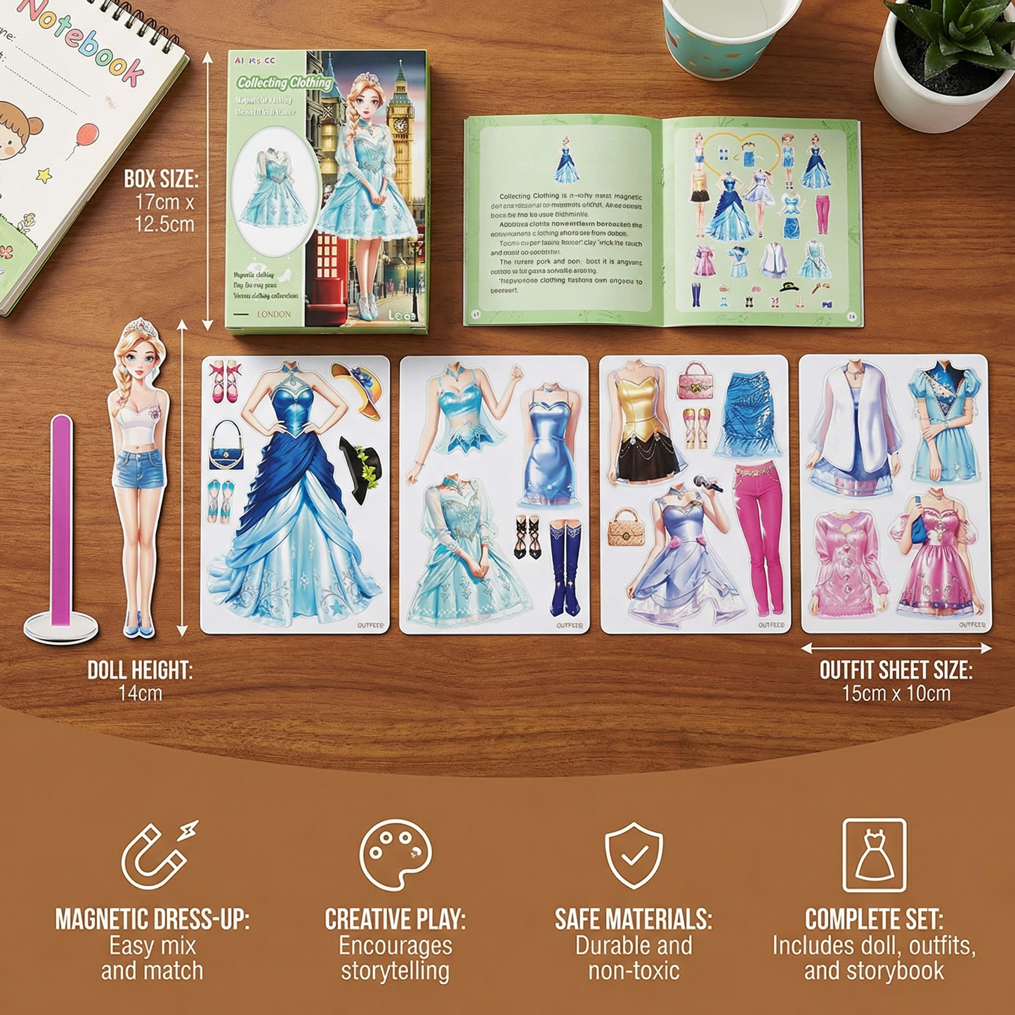 Magnetic Fashion Play Set for Children