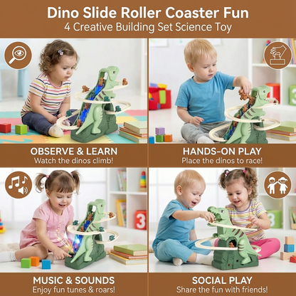 Dino Slide Roller Coaster Fun