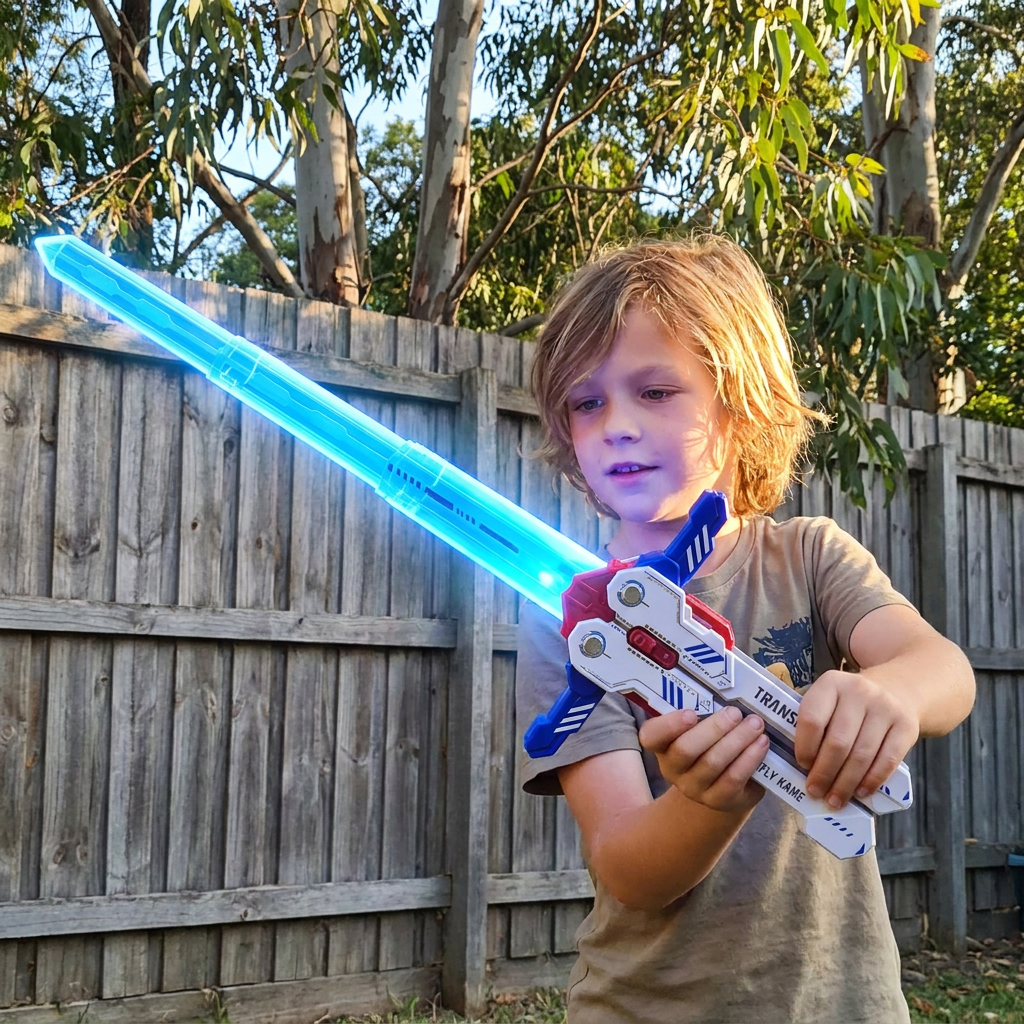 Glowing Telescopic Butterfly Sword Toy