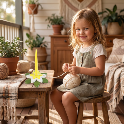Flower Yarn Holder Stand for Knitting and Crocheting